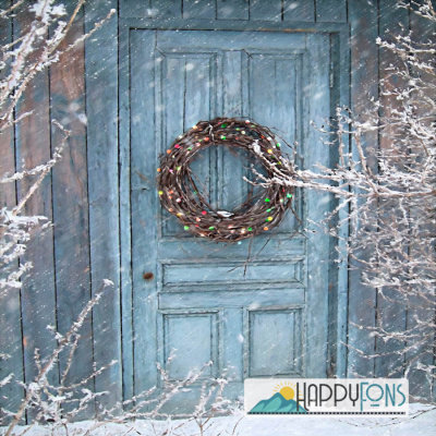 Фотофон виниловый "Венок на двери"